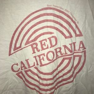 white brandy melville california logo tee (red)